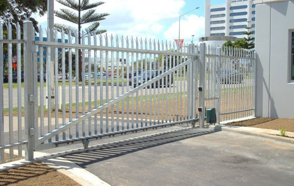 installing front wall perimeter with electric gate system